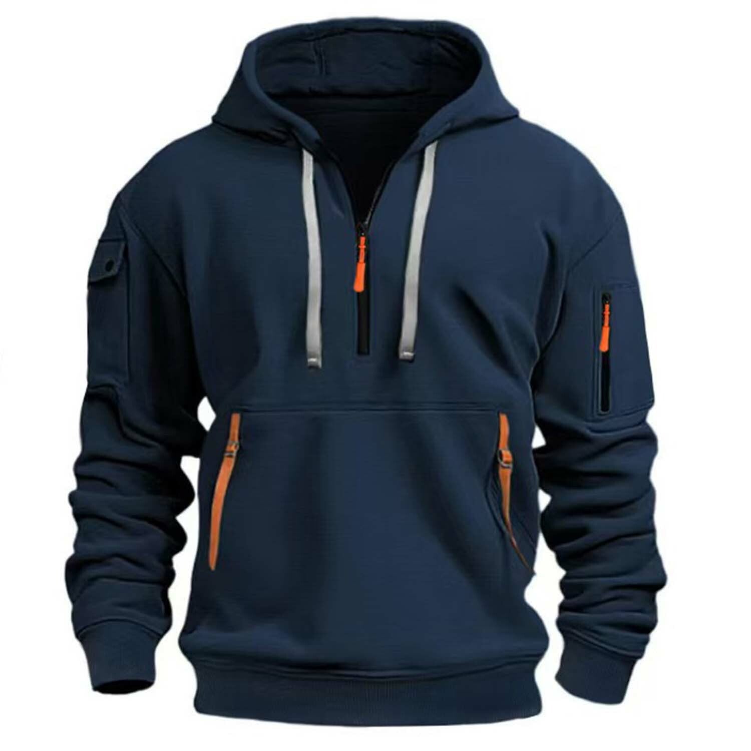 Utility Fleece Hoodie // Navy blue