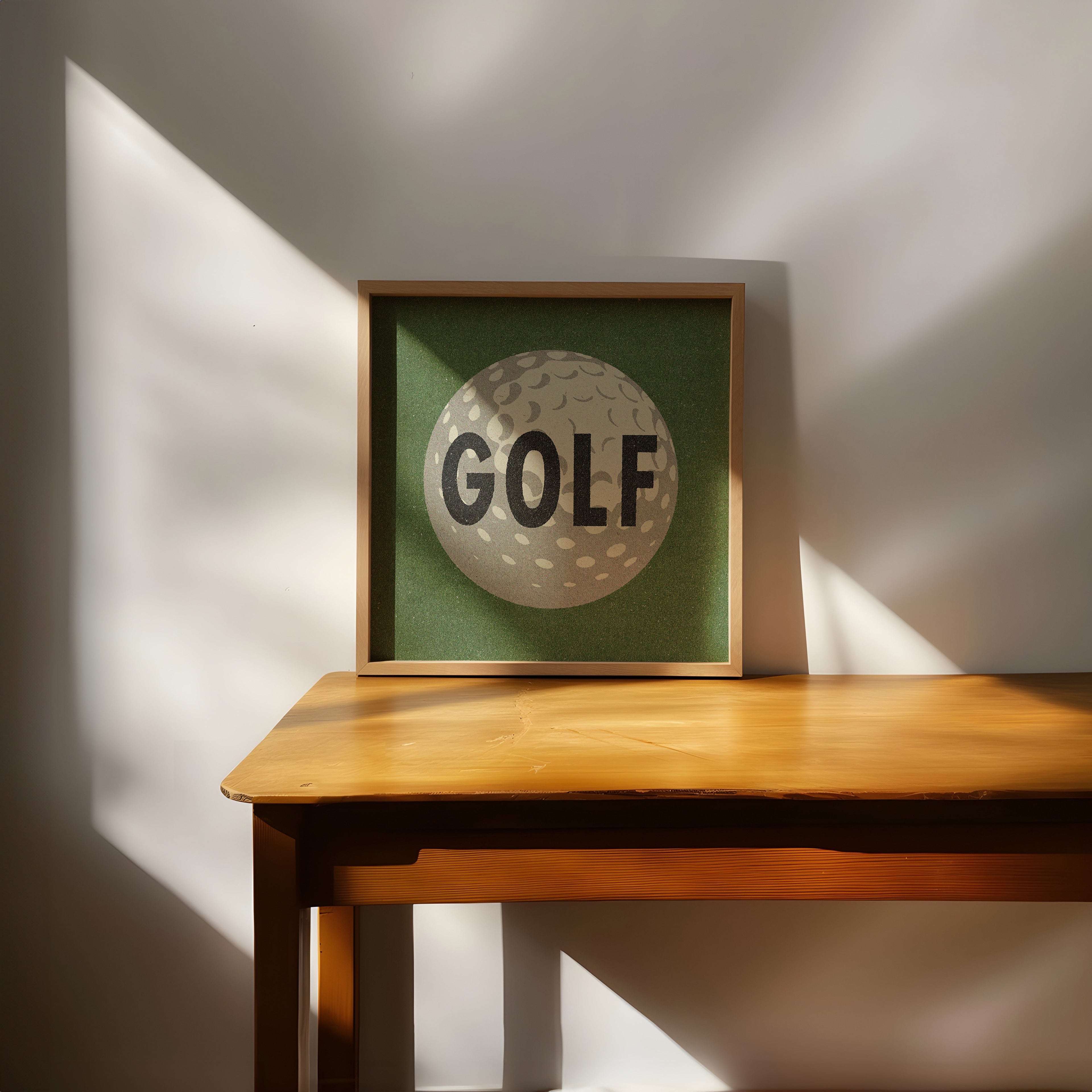 Retro Golf Ball Art Print