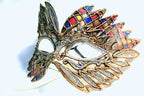 Yellow Pink Blue Falcon Mardi Gras Eye Festive Party Mask