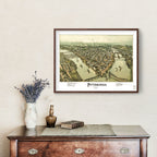 Vintage Map of Pittsburgh, Pennsylvania 1902