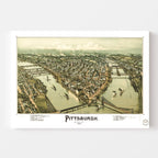 Vintage Map of Pittsburgh, Pennsylvania 1902