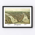 Vintage Map of Pittsburgh, Pennsylvania 1902