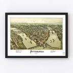 Vintage Map of Pittsburgh, Pennsylvania 1902