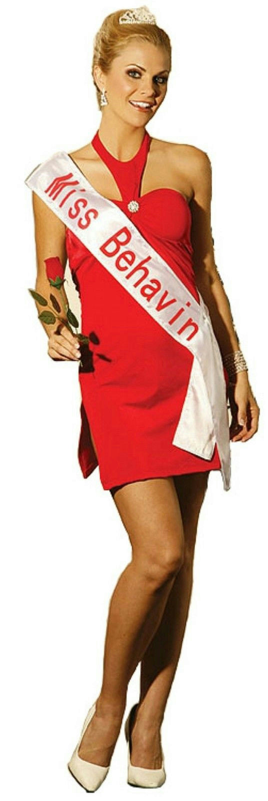 Beauty Contest Winner Miss Behavin Adult Red Dress Plus Size 3X/4X