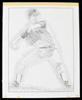 Nolan Ryan Original 16x20 Illustration Artwork by Murray Tinkelman (EX) 188019