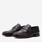 The Aurelio Black Python & Baby Buffalo Leather Penny Loafer