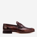 The Aurelio Brown Python & Baby Buffalo Leather Penny Loafer