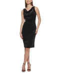 Kensie Women's Velvet Cowlneck Dress