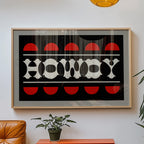 Black and Red Howdy Home Decor Art Print