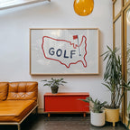 Golf Poster USA Golf Print