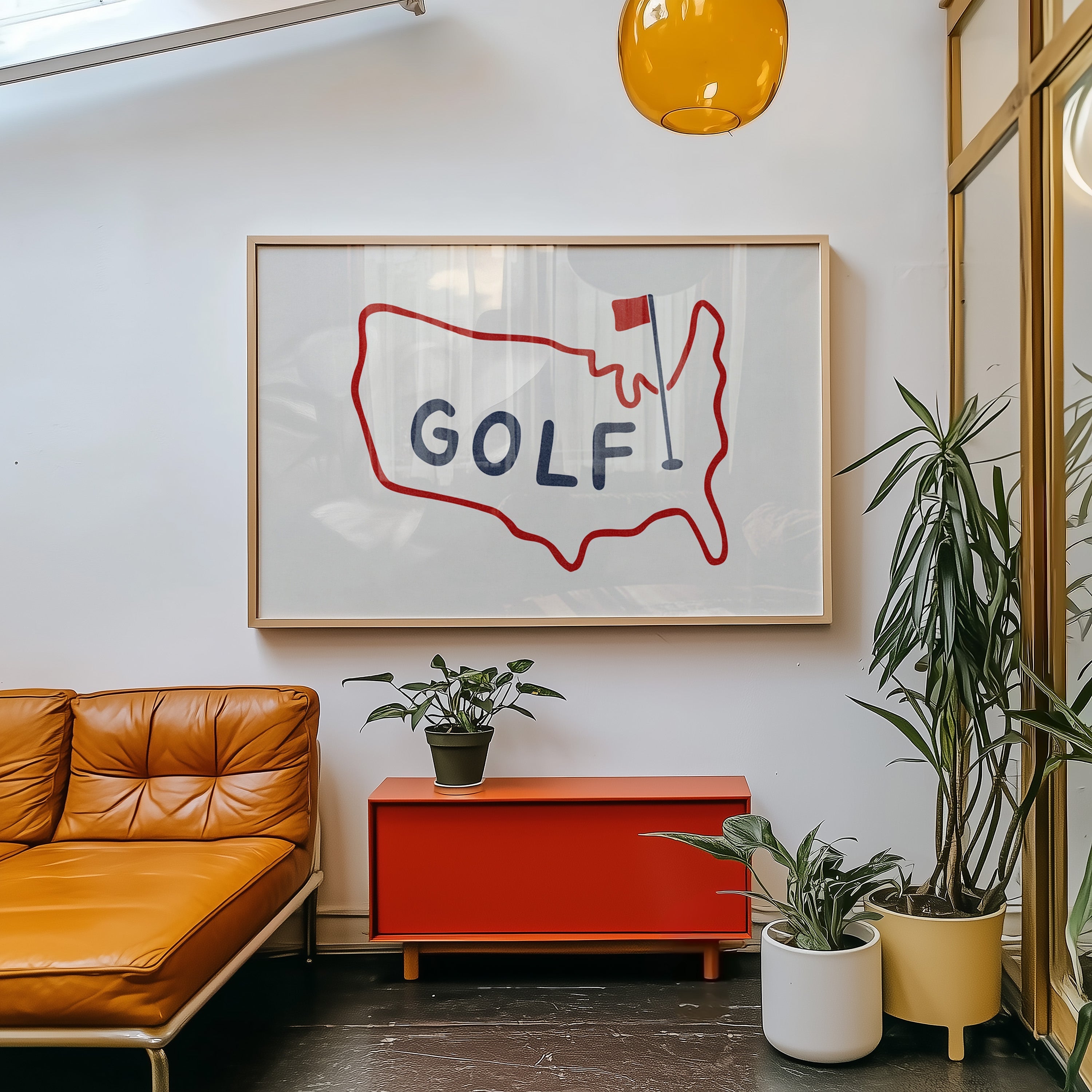 Golf Poster USA Golf Print