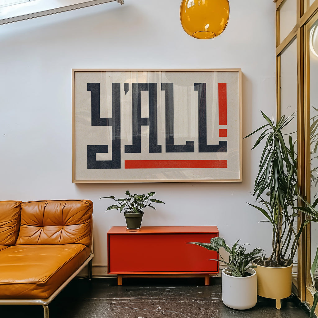 Y'all Typography Art Print