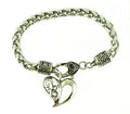 SK2360 Heart Bracelet Stainless Steel Chain 7 Millimeter