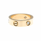 Cartier // 18k Rose Gold Love Three-Stone Diamond Band Ring // Ring Size: 6.25 // Store Display