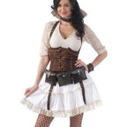 Brown Steampunk Utility Pouch Belt Costume Accessory
