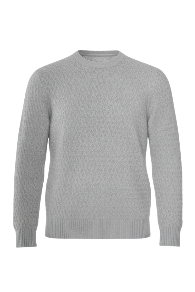 Brioni Basketweave Knit Cashmere Crewneck Sweater