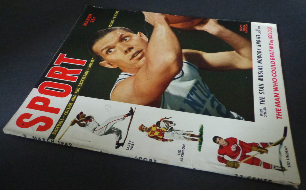 March 1949 SPORT Magazine NO LABEL Ralph Beard Kentucky on Cover 188423
