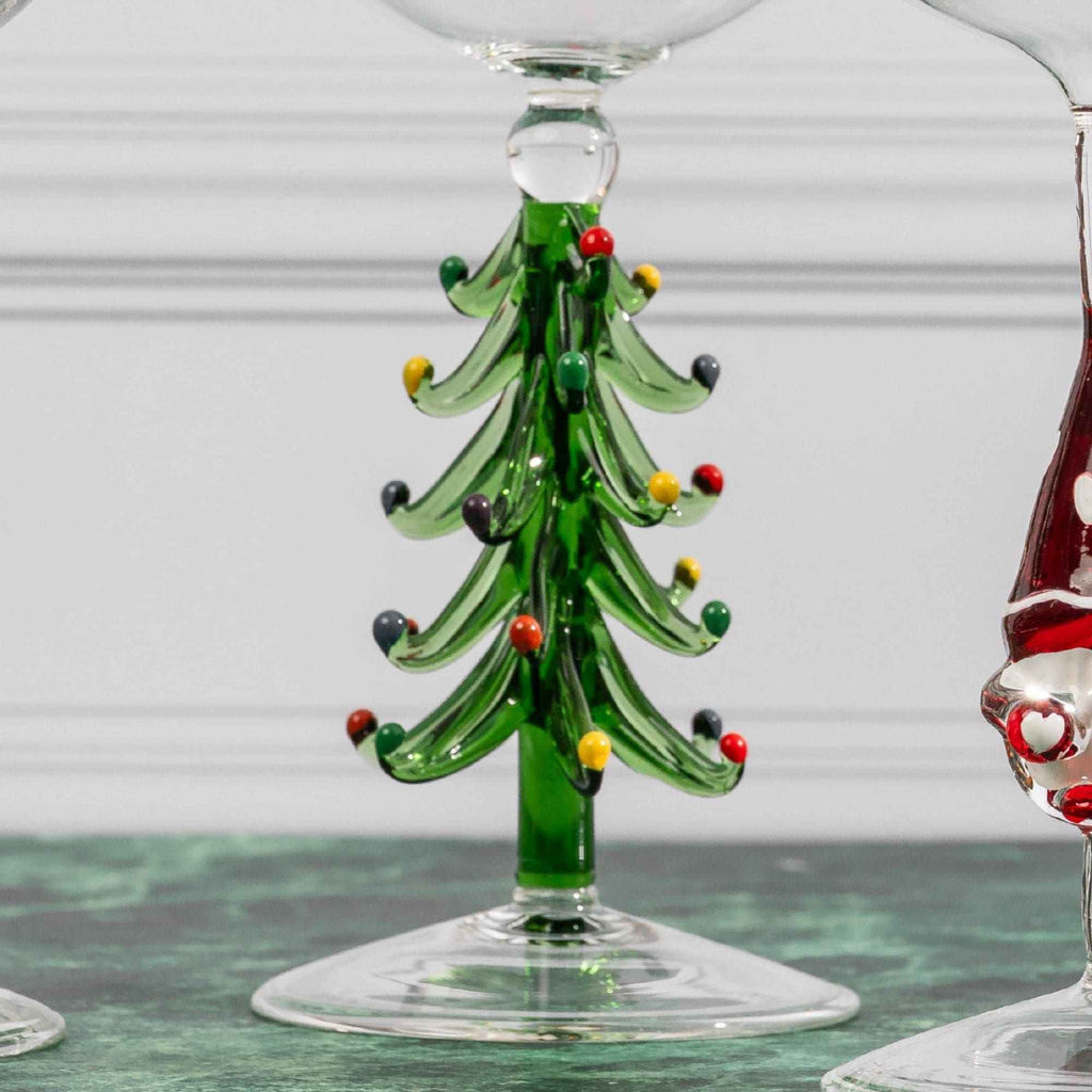 3D Christmas Tree Wine Glasses