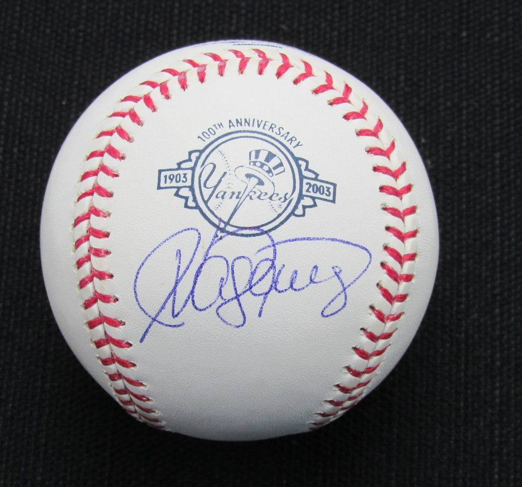 Javier Vasquez Signed/Auto Yankees 100th OML Baseball JSA  186974