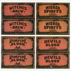 Wine Bottle Halloween Party Decoration Wine Name Labels