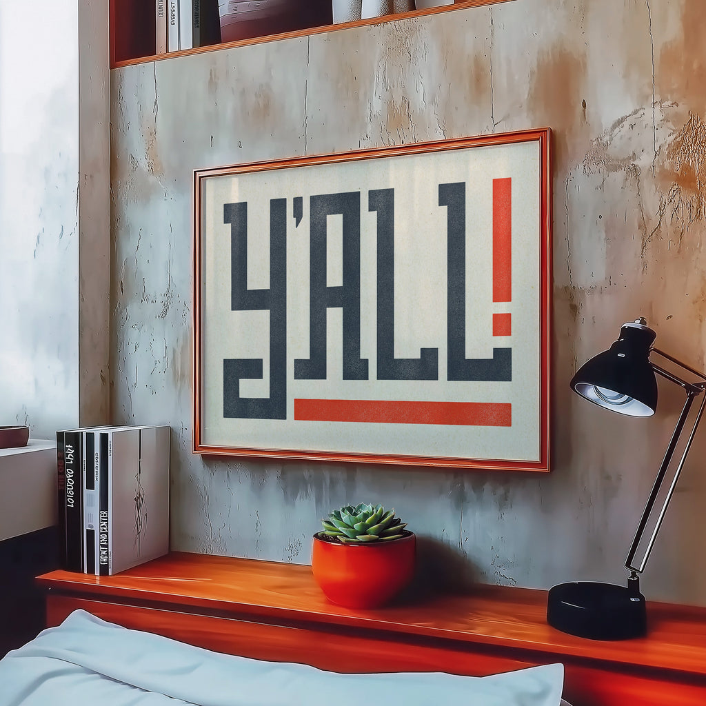 Y'all Typography Art Print