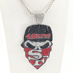 Newest Sports Team Logo Bandit Skull  Pendant Necklace – Iced Out Hip Hop Jewelry for True Fans