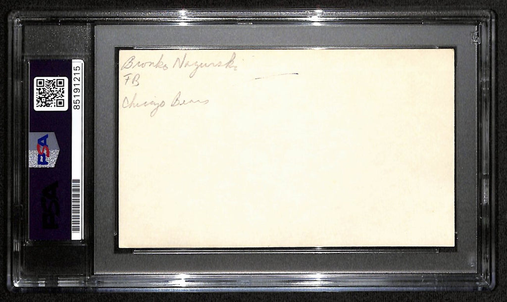 Bronko Nagurski HOF Signed/Auto 3x5 Index Card Chicago Bears PSA/DNA 187443