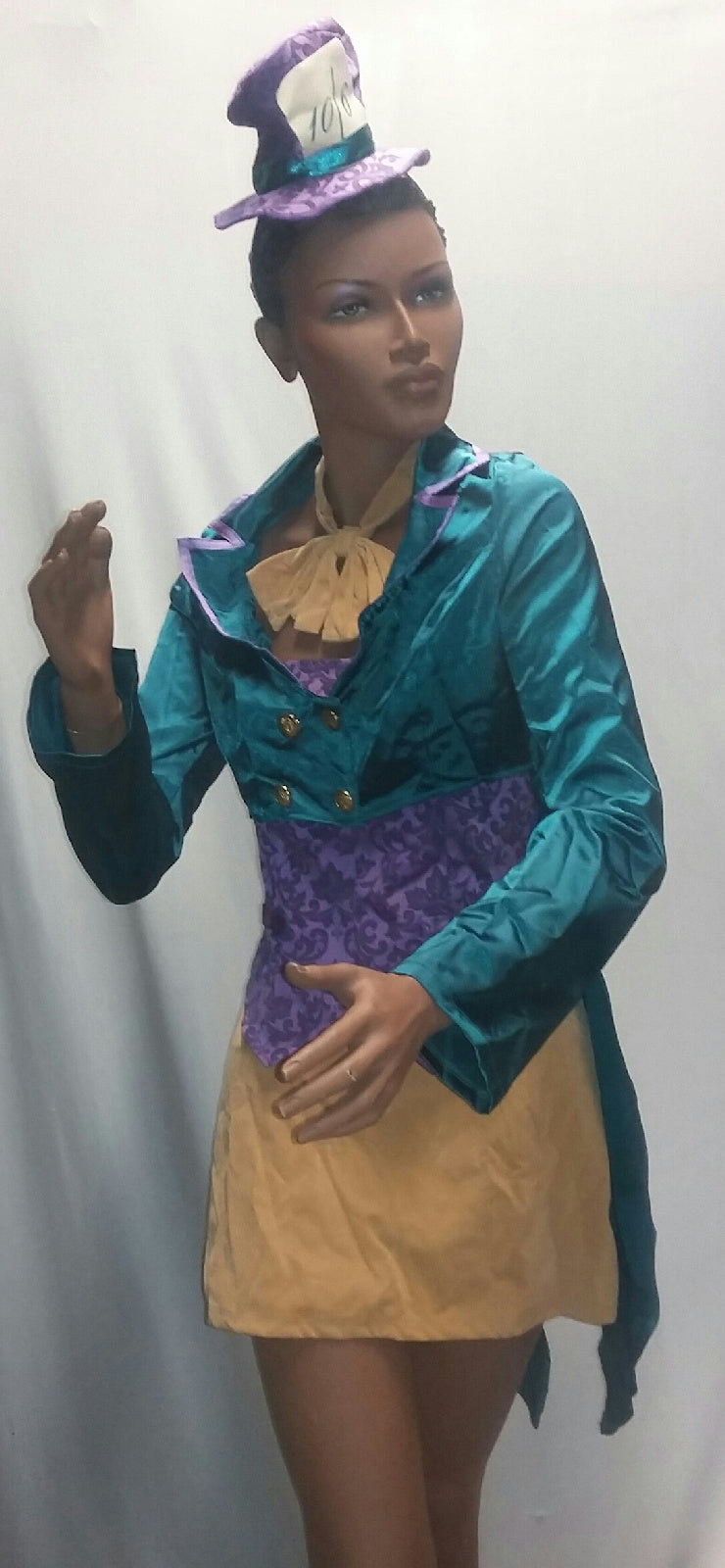 Women's Deluxe Tea Party Hostess Mad Hatter Female Adult Costume Small