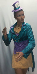 Women's Deluxe Tea Party Hostess Mad Hatter Female Adult Costume Medium