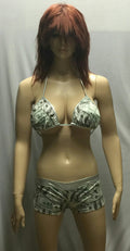 Dreamgirl Women's Reversible I Love Money Print Bra Short Set Size Large