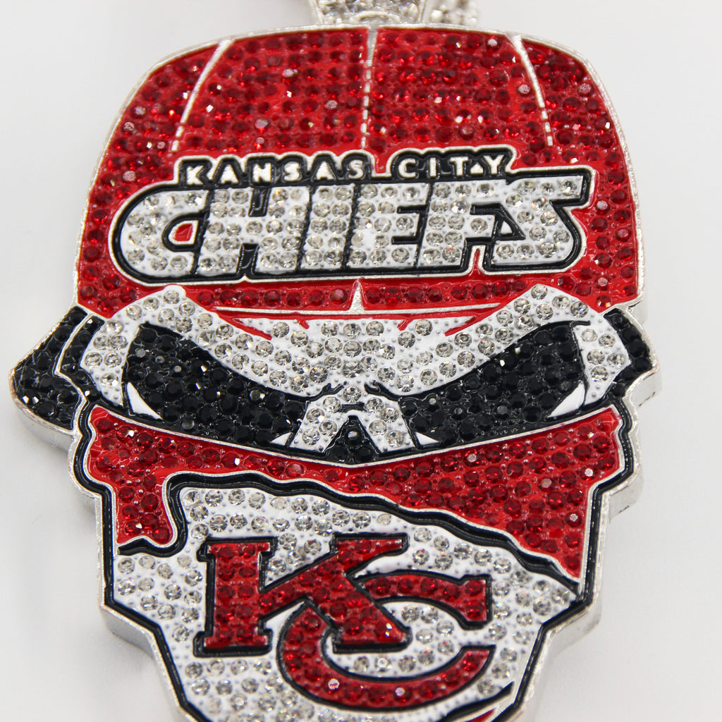 Newest Sports Team Logo Bandit Skull  Pendant Necklace – Iced Out Hip Hop Jewelry for True Fans