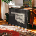 Welcome To Oklahoma Vintage Road Sign Art Print