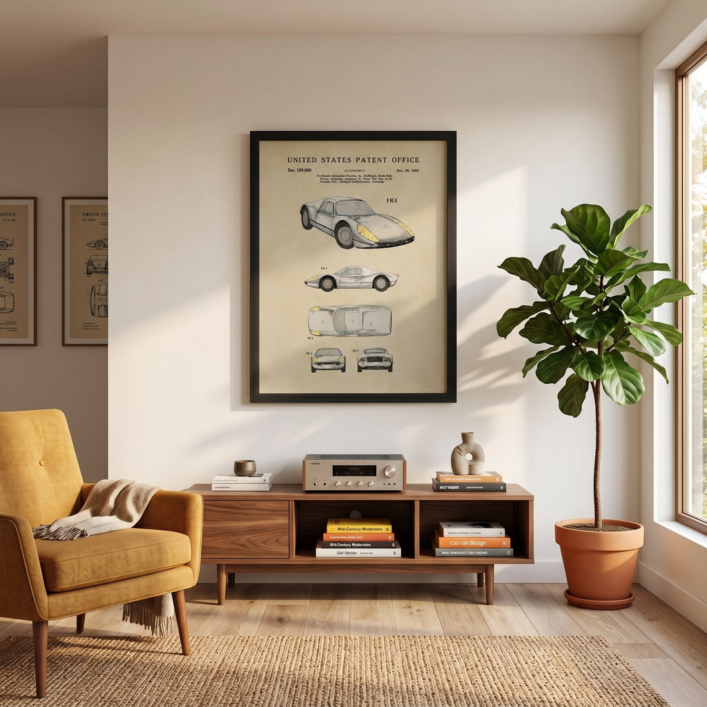 White Vintage Sports Car (1964)