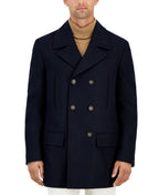 Michael Kors Men's Classic Fit Double-Breasted Wool Blend Peacoats