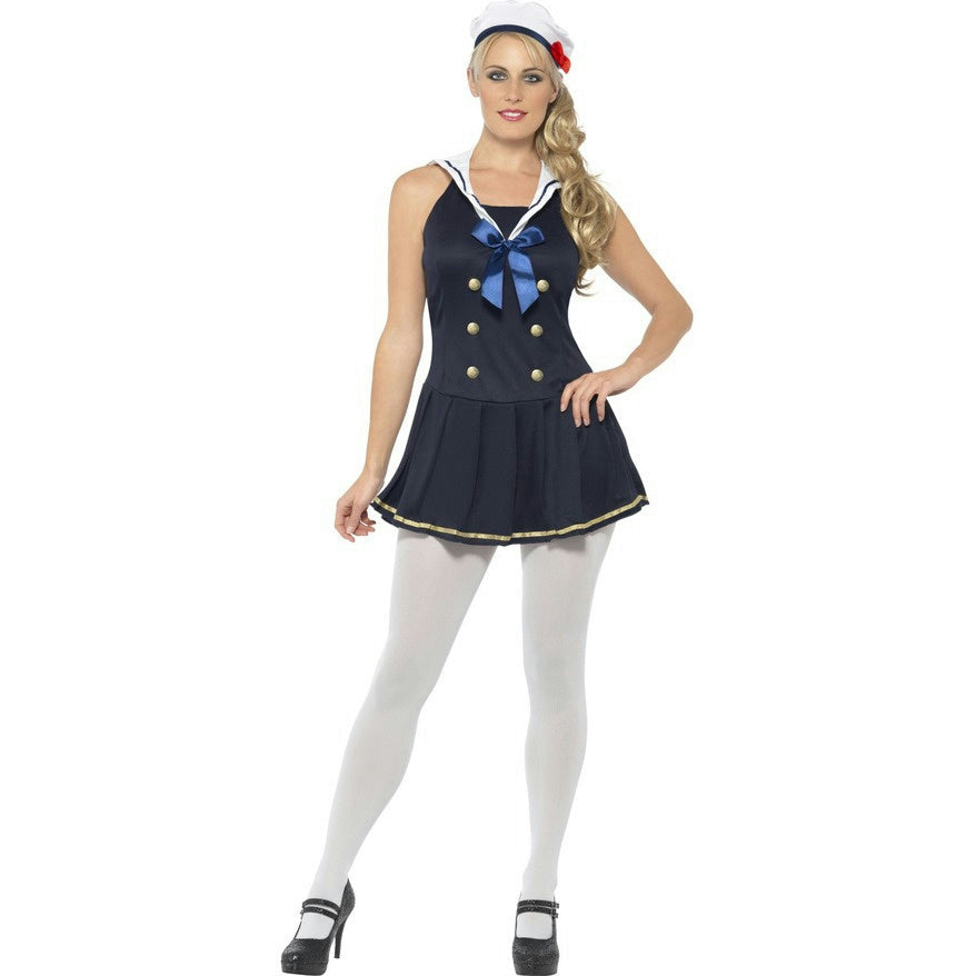 Sailor Girl Navy Blue Adult Costume Size Medium
