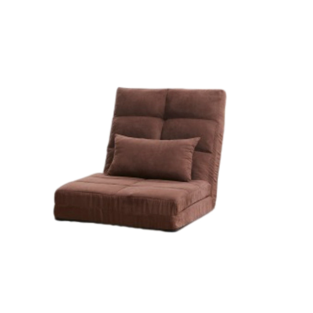 Modern Triple Fold Down Metal Frame Sofa Bed With 5 Reclining - Brown