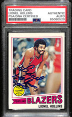 Lionel Hollins Signed 1977 Topps Card #39 Portland Trail Blazers PSA/DNA 185720