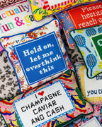 Overthink Needlepoint Pillow