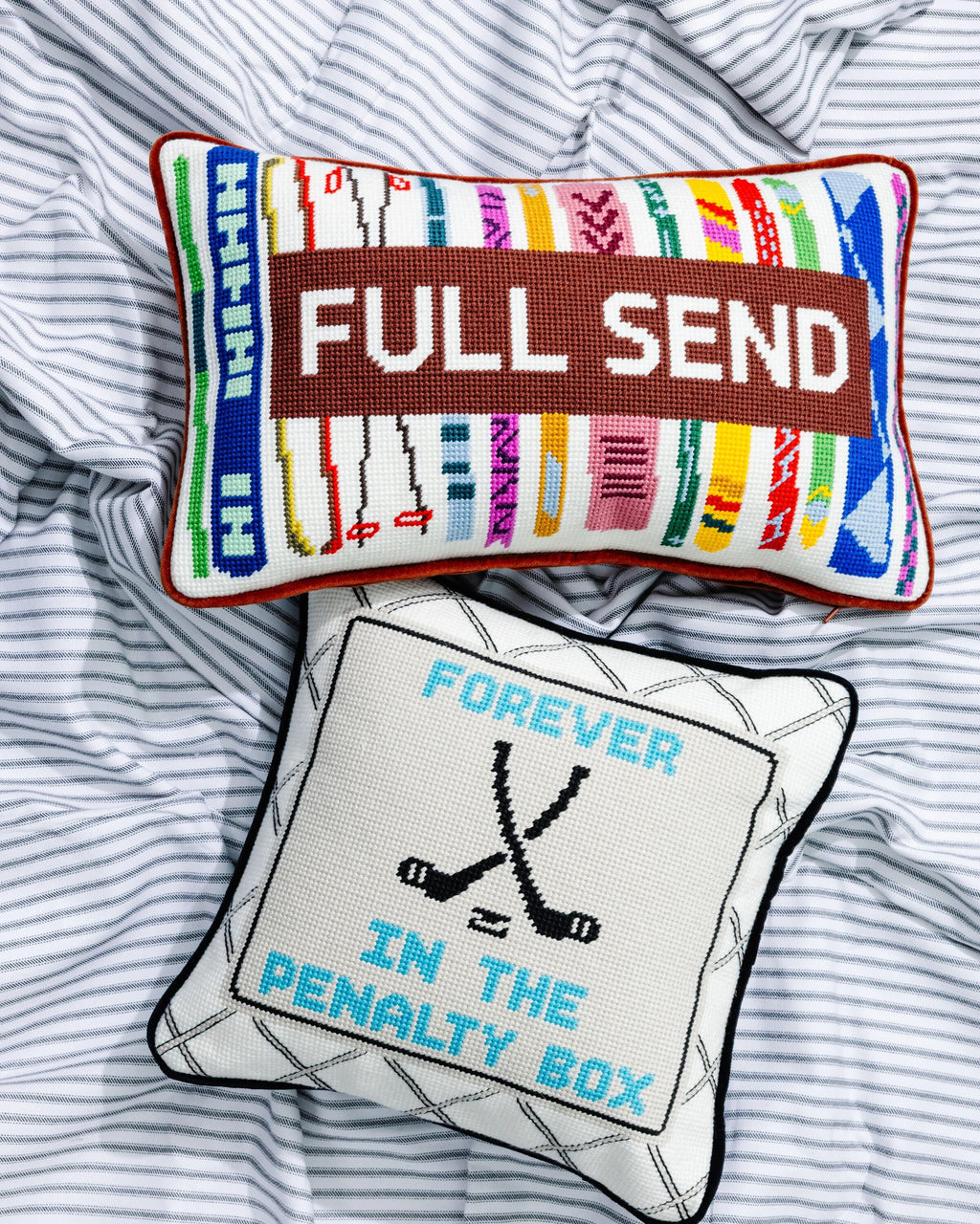 Full Send Needlepoint Pillow