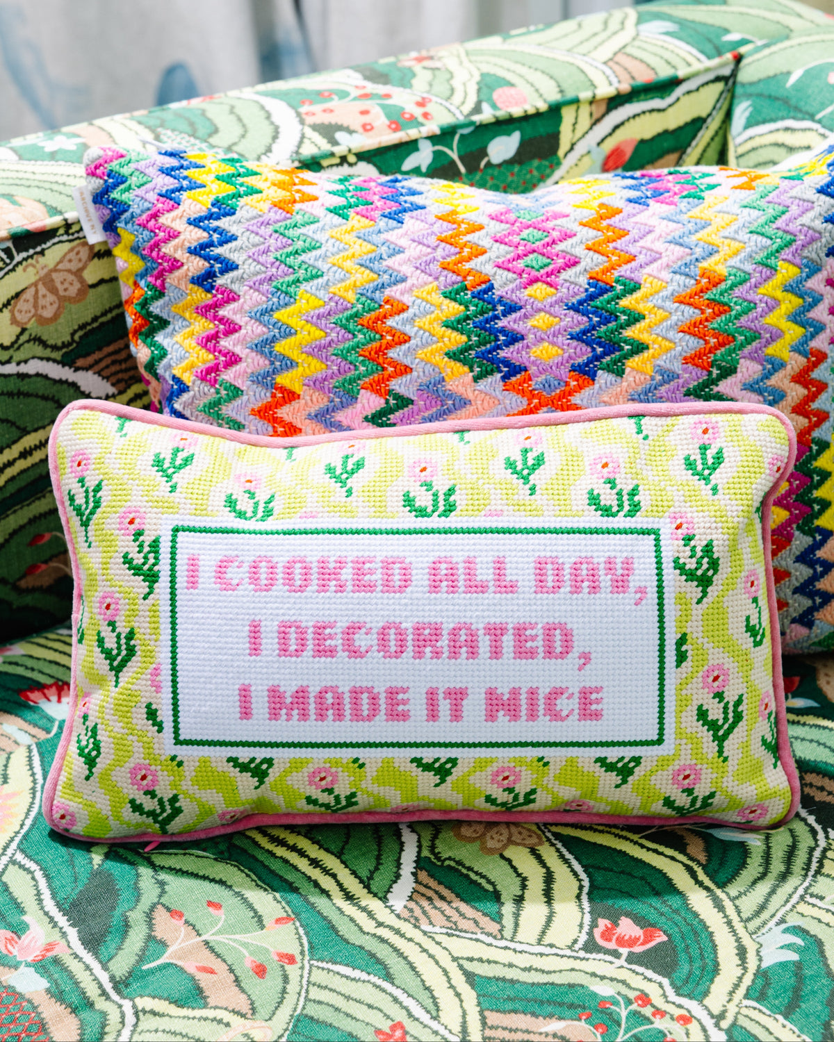 Made it Nice Needlepoint Pillow
