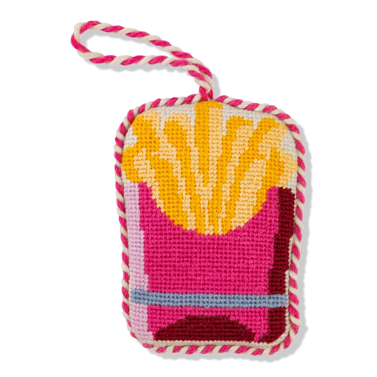 Needlepoint Icon Ornament - French Fries