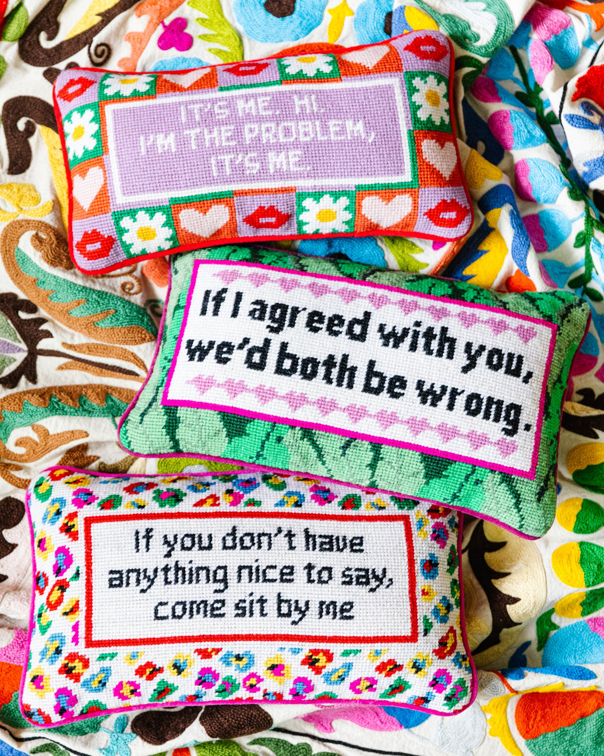 It's Me Needlepoint Pillow