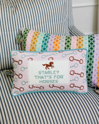 Stable Needlepoint Pillow