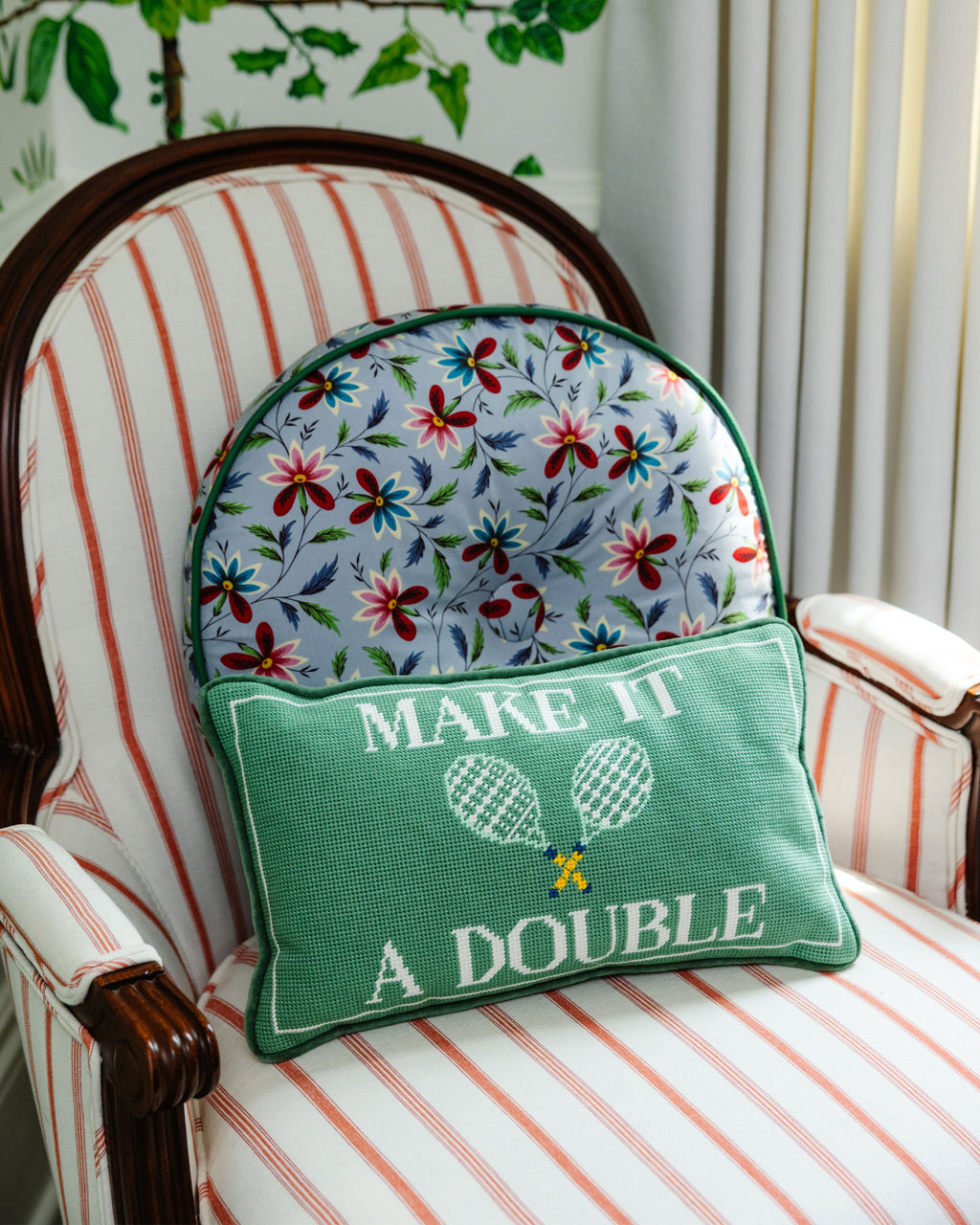 Make It A Double Needlepoint Pillow