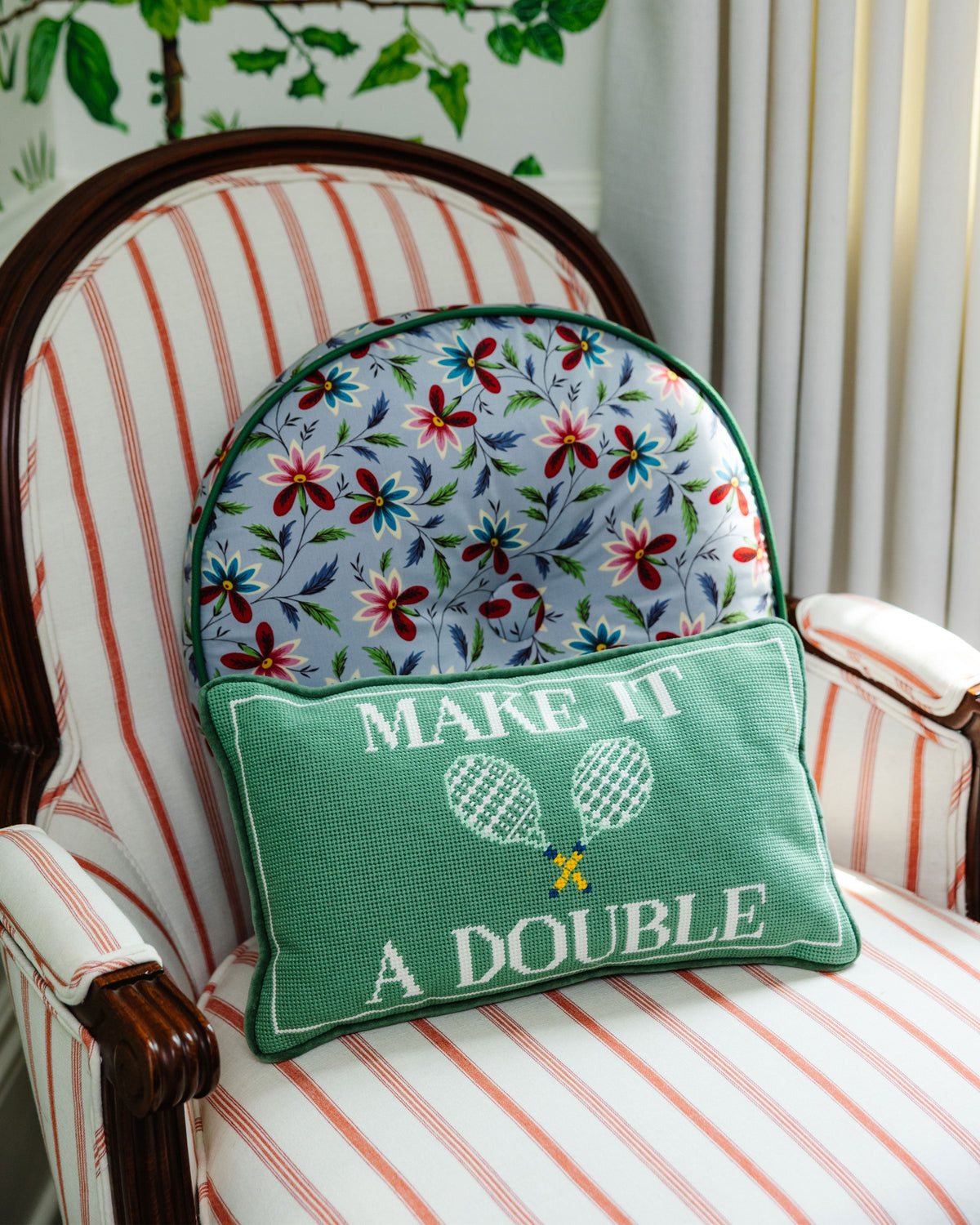 Make It A Double Needlepoint Pillow