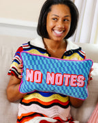 No Notes Needlepoint Pillow