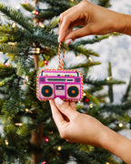 Needlepoint Icon Ornament - Boom Box