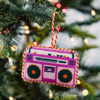 Needlepoint Icon Ornament - Boom Box