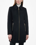 Michael Michael Kors Women's Petite Club-Collar Zip-Front Coat