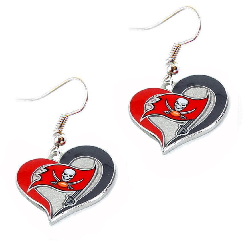 Football Team Logo Heart Earrings –  Game Day Accessories & Gift for Sports Fan
